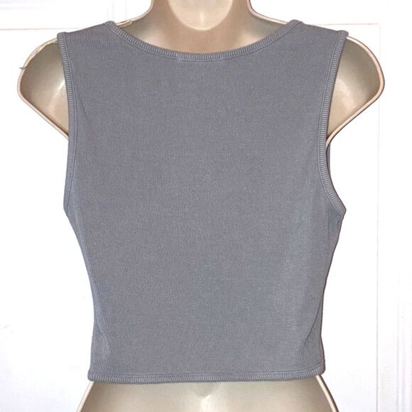 SINCERELY JULES Corset Bustier Gray Grey Crop Top Womens Large - Picture 3 of 9